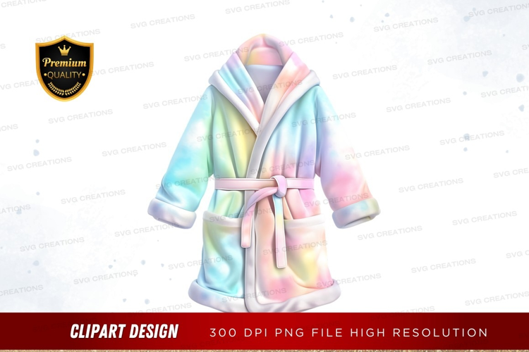 Pastel tie-dye robe