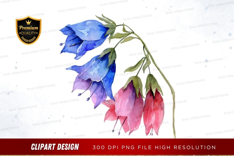 Purple Flowers Clipart Image 12