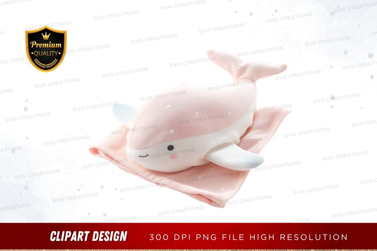 Adorable pink narwhal plush toy