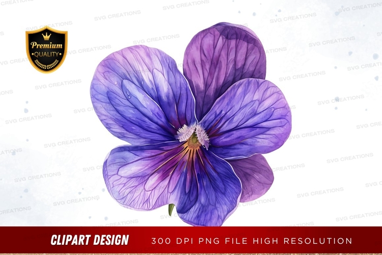 Purple Flower Clipart Image 11