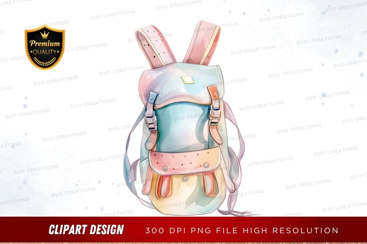 Pastel rainbow backpack
