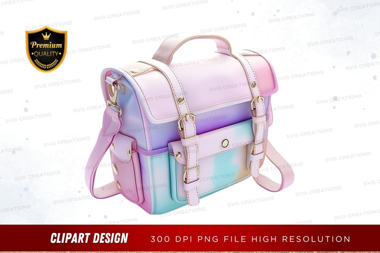 Pastel rainbow satchel bag