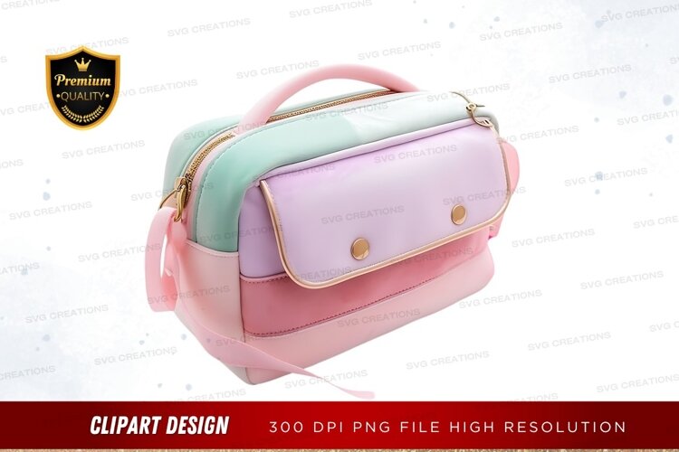 Pastel color block handbag example image 1