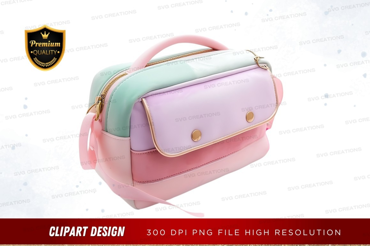 Pastel color block handbag