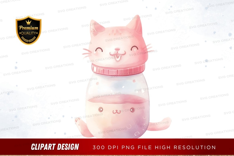 Cute cat shaped drinking bottle