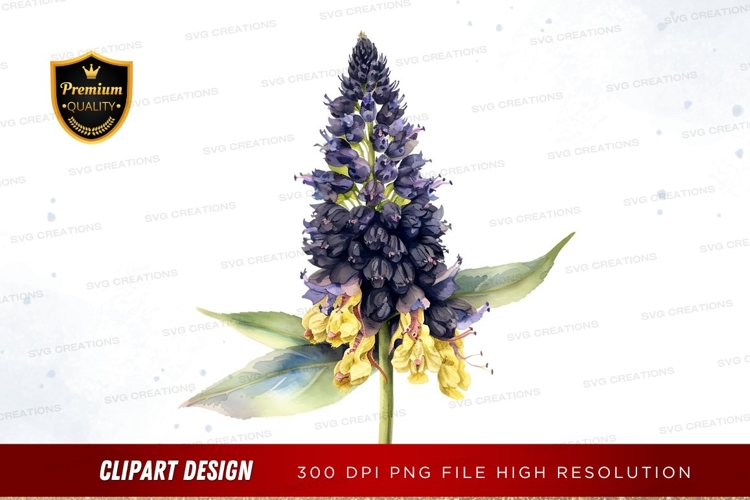 Purple Flower Clipart Image 9