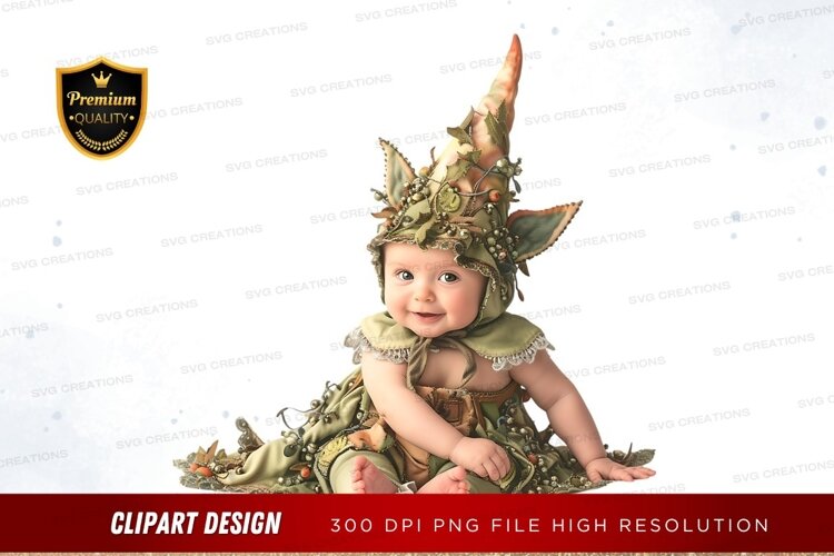 Baby in whimsical fairy costume example image 1