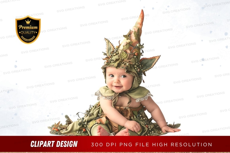 Baby in whimsical fairy costume