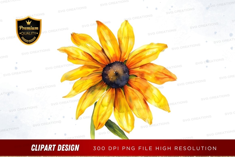 Yellow Flower Clipart Image 12