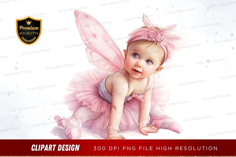 Baby fairy in pink tutu