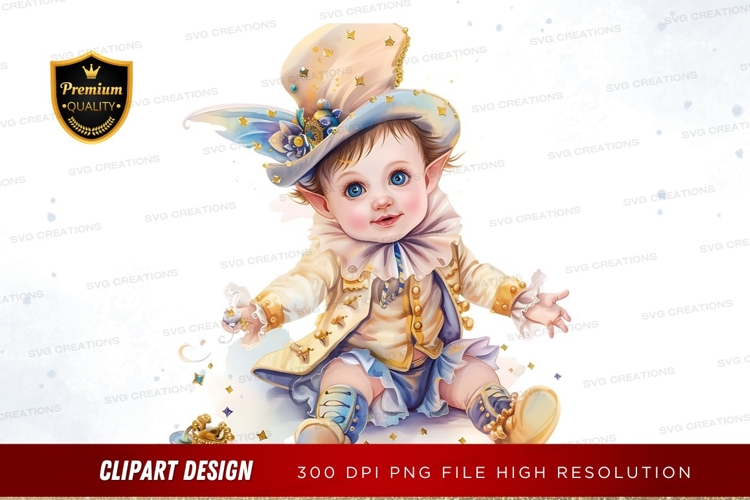 Whimsical fairy character in elegant attire
