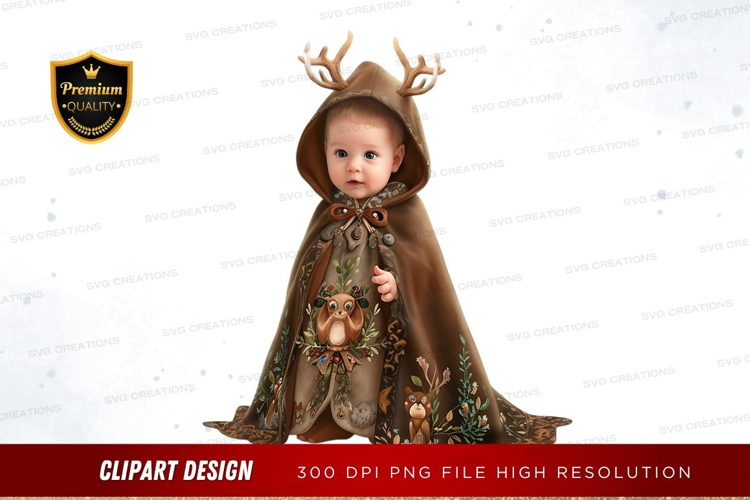 Baby in deer costume