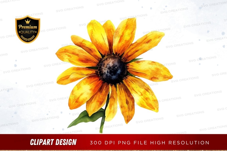 Yellow Flower Clipart Image 11