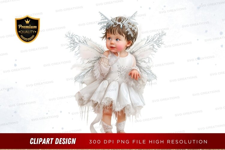 Winter fairy baby costume example image 1