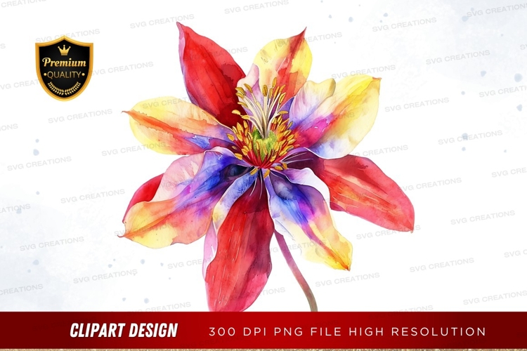 Purple Flower Clipart Image 5