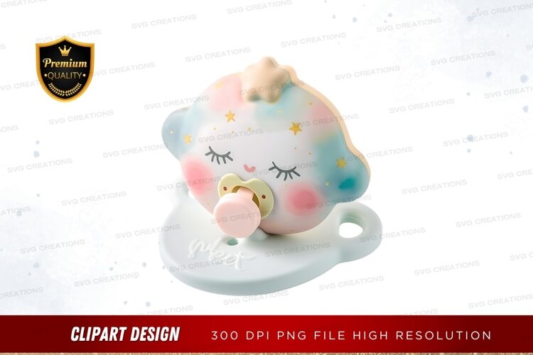 Dreamy cloud pacifier holder example image 1