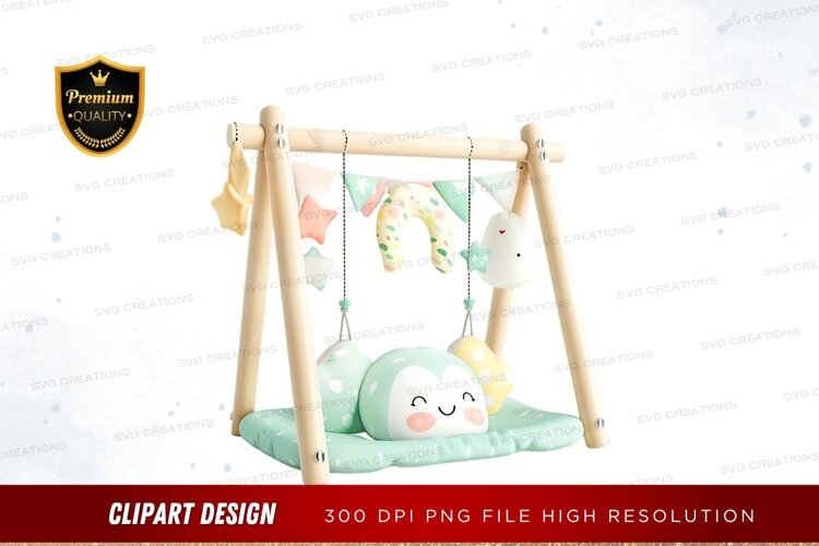 Baby activity gym with toys example image 1