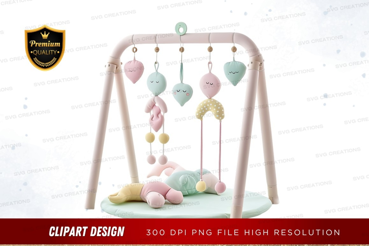 Baby activity gym with toys
