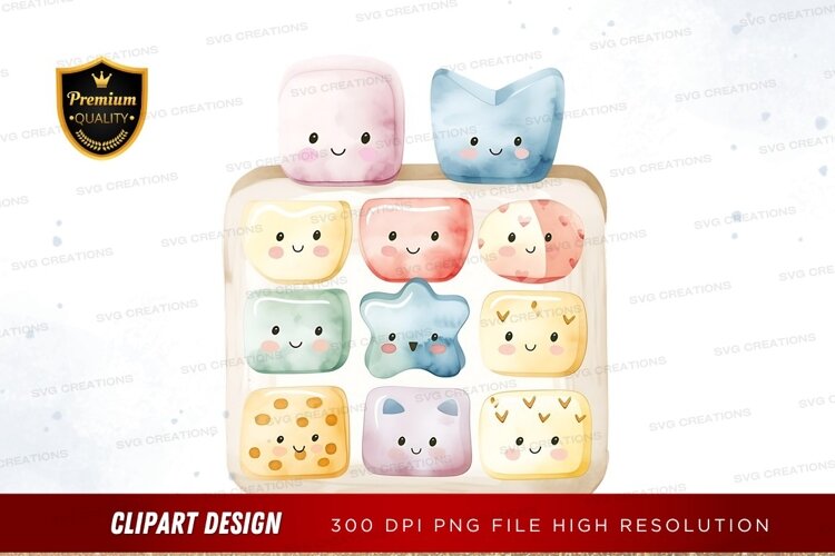 Colorful kawaii animal shaped pastries example image 1