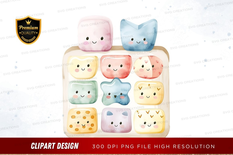 Colorful kawaii animal shaped pastries