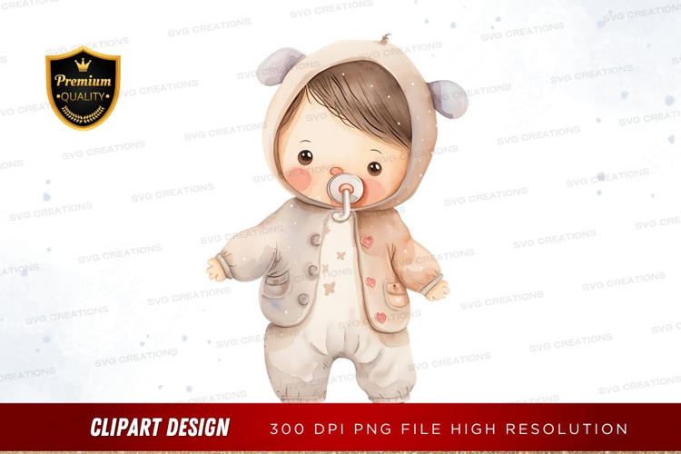 Cute baby in bear onesie