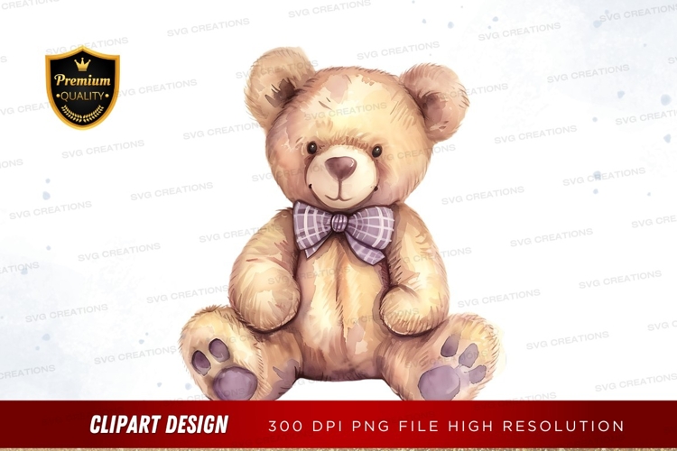 Cute teddy bear with bow tie