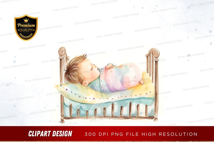 Sleeping baby in crib