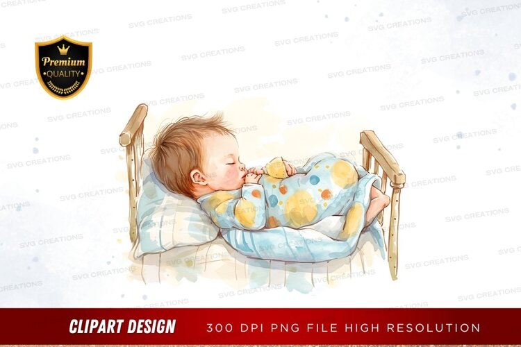 Sleeping baby in crib example image 1