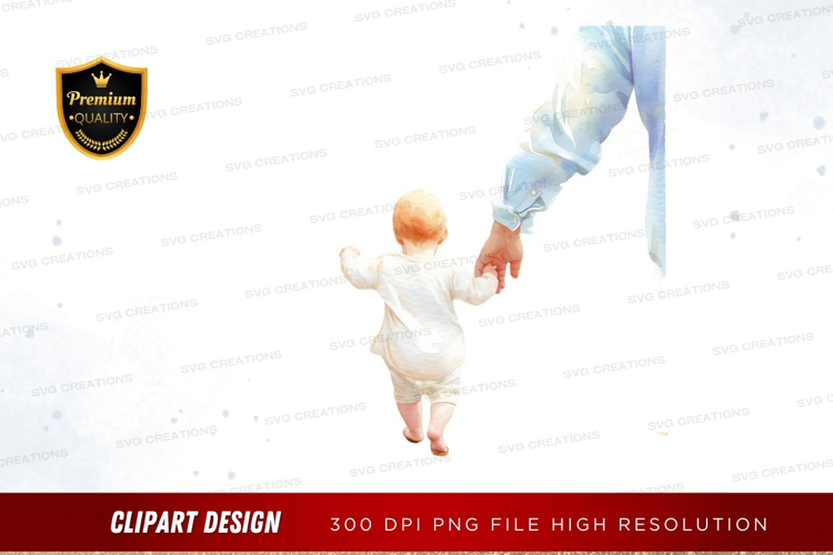 Baby holding adult's hand