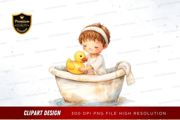 Bath time with duck example image 1
