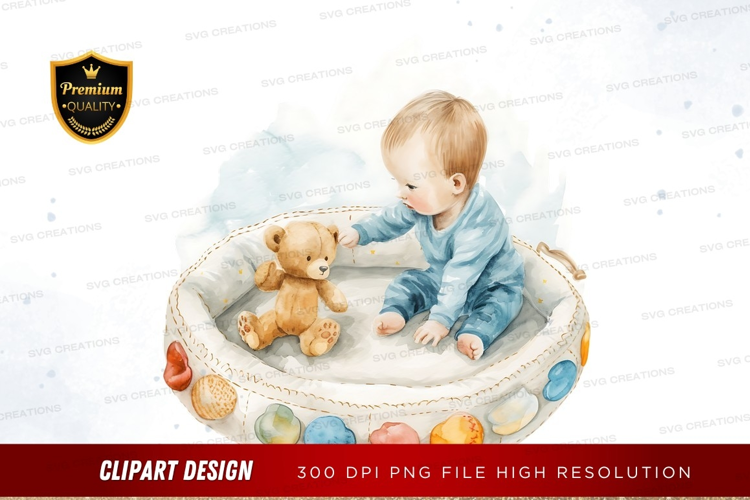 Baby with teddy bear