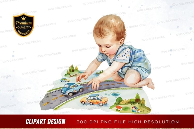 Child playing with toy cars example image 1