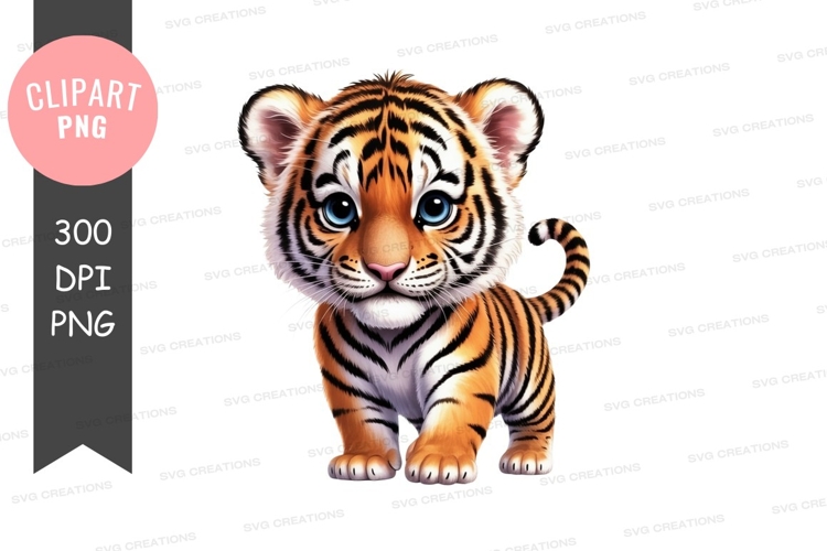 Cute Tiger Clipart Image 16