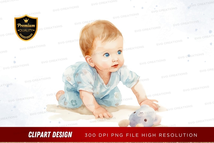 Baby playing with toy