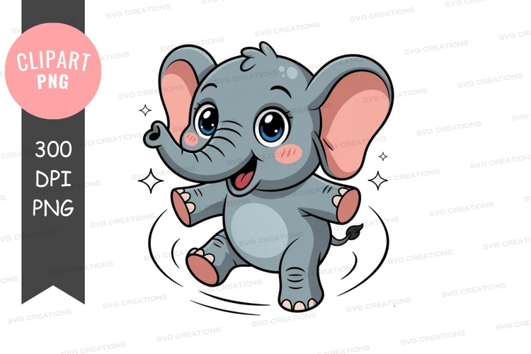 Baby Elephant Clipart Image 9