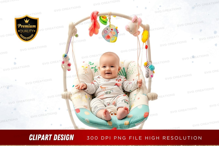 Baby in a play gym