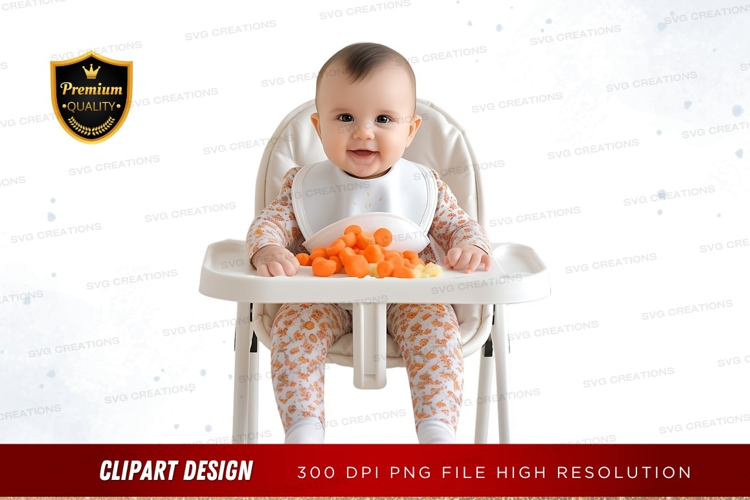 Baby eating carrots