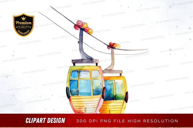 Colorful gondola clip art