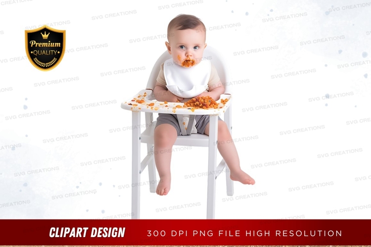 Baby eating pizza clipart png
