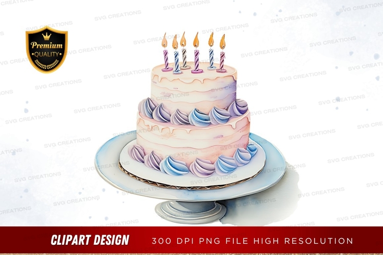 Delightful birthday cake clipart png
