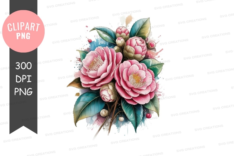 Pink Flowers Clipart Image 15