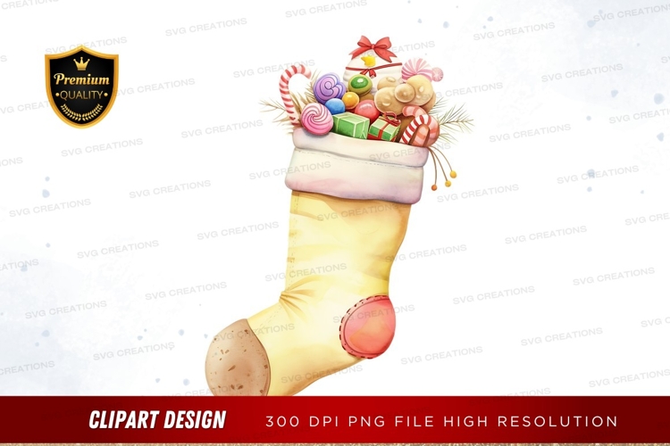 Christmas Stocking Clipart Image 18