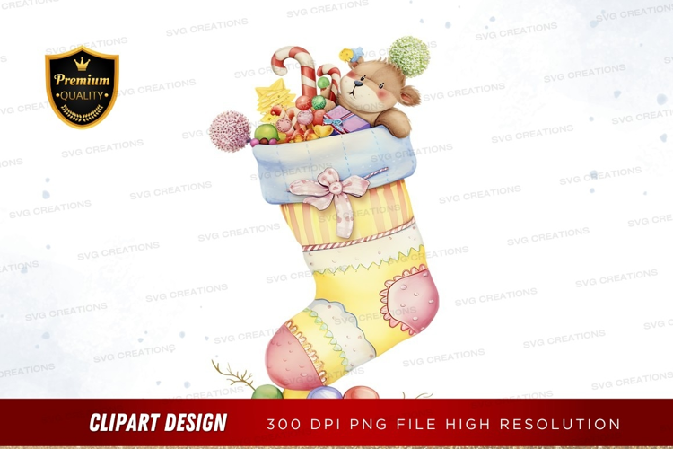 Christmas stocking with toys