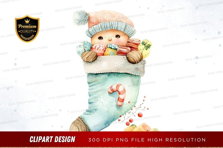 Christmas stocking with gifts example image 1
