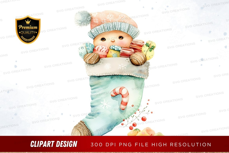 Christmas stocking with gifts