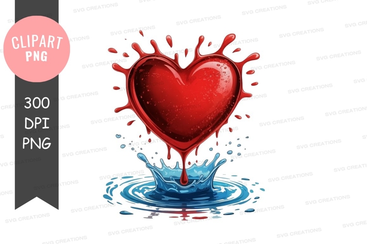 Blue Heart Clipart Image 2
