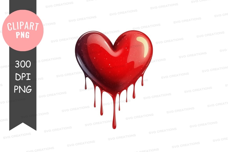 Dripping heart clipart png