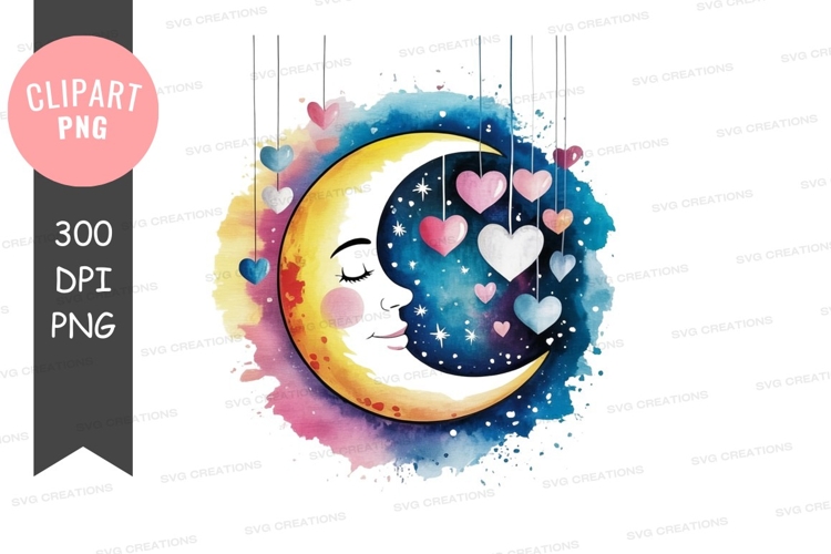 Crescent Moon Illustration