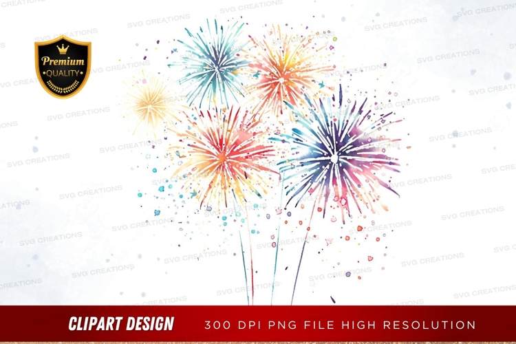 Colorful fireworks display