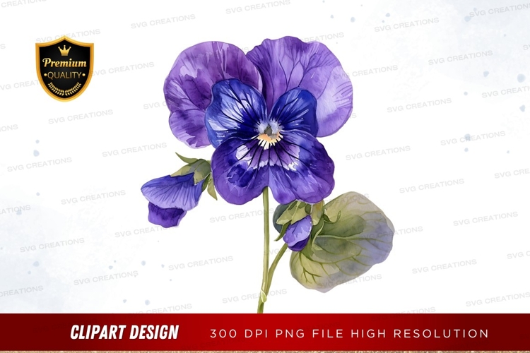 Purple Flower Clipart Image 7